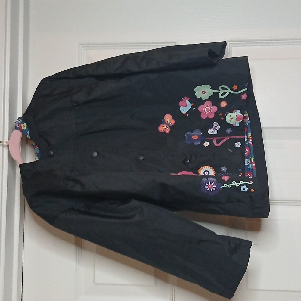 Arshiner Little Girls Floral/Butterflies Raincoat Size 110/US 4T